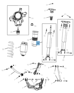Amortisseur arrière 2 pc pour Jeep Grand Cherokee