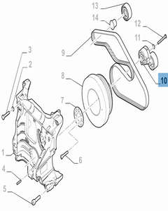 Tendeur de courroie réglable pour Alfa Romeo Stelvio