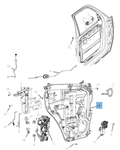 Lève-vitre arrière pour Jeep Cherokee