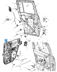 Lève-vitre arrière pour Jeep Compass/Patriot
