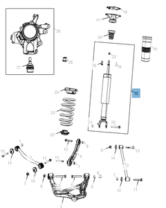 Amortisseur arrière 2 pc pour Jeep Grand Cherokee