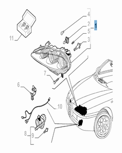 Projecteur avant gauche pour Alfa Romeo 147