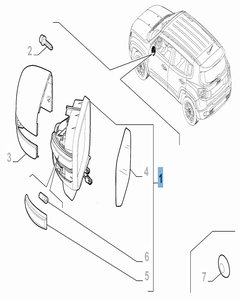 Rétroviseur droit pour Jeep Renegade