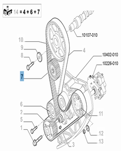 Tendeur de courroie fixe pour Fiat et Fiat Professional