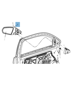 Rétroviseur chromé pour Lancia Flavia