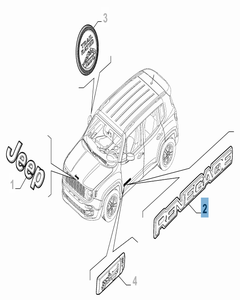 Sigle modèle 4x4 arrière pour Jeep Renegade