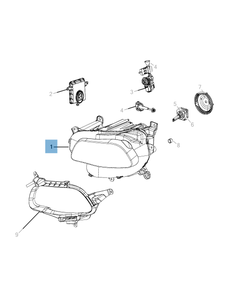 Phare avant pour Jeep Cherokee