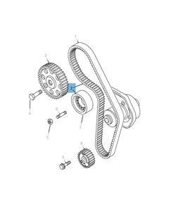 Kit de distribution (courroie, tendeur de courroie fixe et réglable) - 3 pc pour Jeep Compass