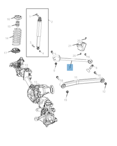 Bras oscillant de suspension avant supérieure pour Jeep Wrangler