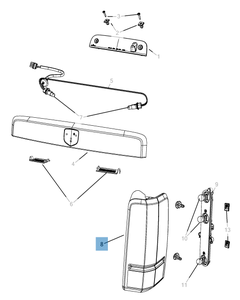 Feu arrière (position, stop et recul) pour Jeep Cherokee