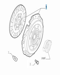 Kit embrayage (disque et plateau de pression) pour Fiat et Fiat Professional