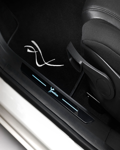Barre de seuil en aluminium avec logo imprimé pour Lancia Ypsilon