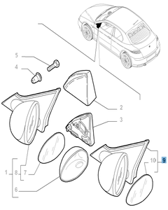 Rétroviseur gauche pour Alfa Romeo GT