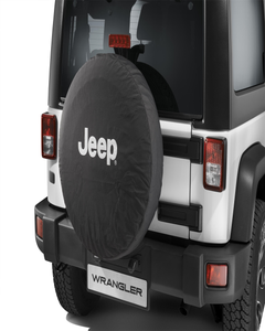 Couvre roue de secours avec logo Jeep blanc