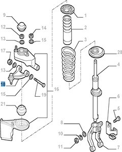Bras oscillant gauche de suspension supérieure pour Alfa Romeo