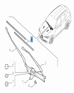 Kit de 2 balais d'essuie-glace avant pour Alfa Romeo Tonale 