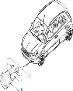 Antibrouillard avant gauche pour Fiat Sedici
