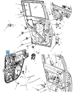 Lève-vitre arrière pour Jeep Compass/Patriot