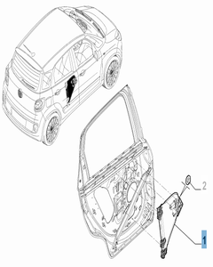 Lève-vitre électrique arrière gauche pour Fiat 500L
