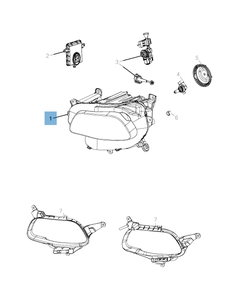 Phare avant pour Jeep Cherokee
