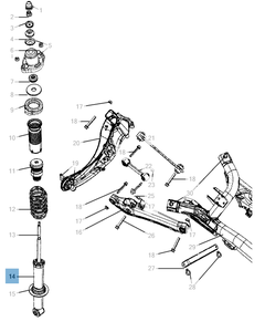 Amortisseur arrière 2 pc pour Jeep Compass/Patriot