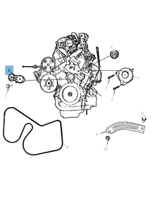 Tendeur de courroie réglable pour Jeep Wrangler