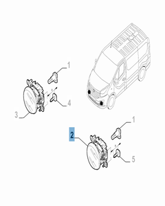 Antibrouillard gauche pour Fiat Professional Talento