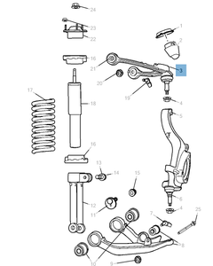 Bras oscillant de suspension avant supérieure pour Jeep Cherokee
